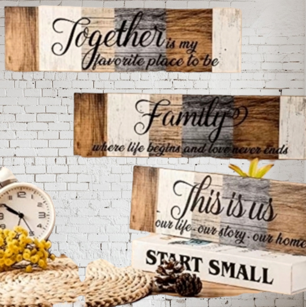 Chabby Chic Wood Plaque Home Wall Decor✨️ - Picture 2 of 7